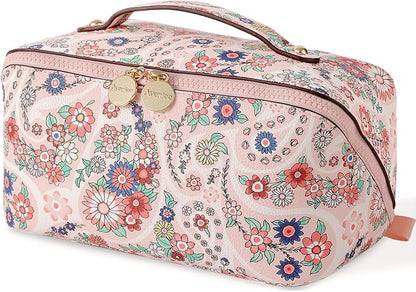Aveniee Travel Makeup Bag for Women, Large Cosmetic Organizer by Aveniee