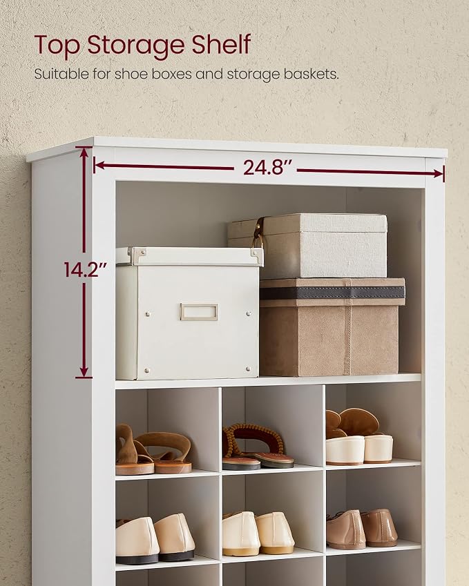 VASAGLE Shoe Storage Cabinet, 10 Tier Shoe Rack Organizer, Holds Up to 30 Pairs - Image 3