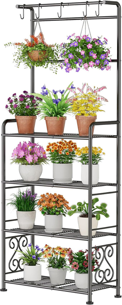 Plant Stand Indoor Outdoor Heavy Duty Metal by GIOTORENT