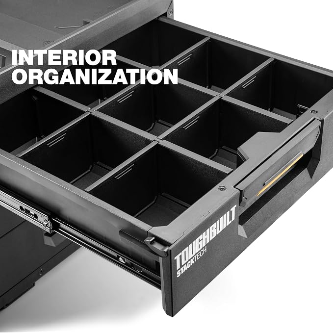 ToughBuilt StackTech XL 3 Drawer Tool Box, Heavy-Duty Portable Tools Chest - Image 9