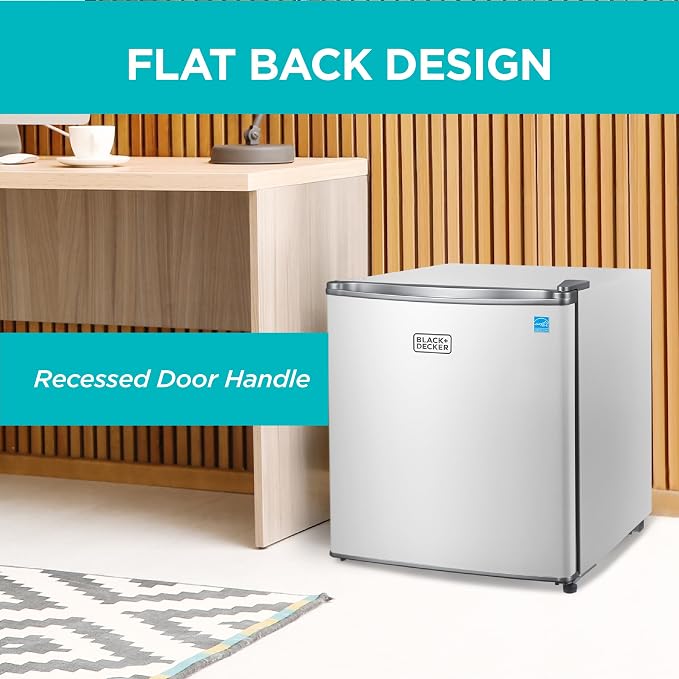 BLACK+DECKER 1.7 Cu. Ft. Compact Refrigerator, ENERGY STAR Certified, Single - Image 6