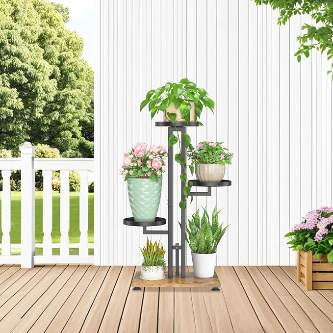 LASZOLA Black 3 Tiered Plant Stand Indoors Heavy Duty Metal Rack, Sturdy Multi - Image 8