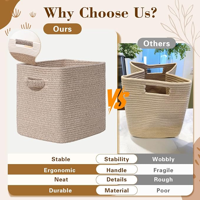 15×13 Inch Storage Cubes, 3 Pack Cube Storage Bins - Image 5
