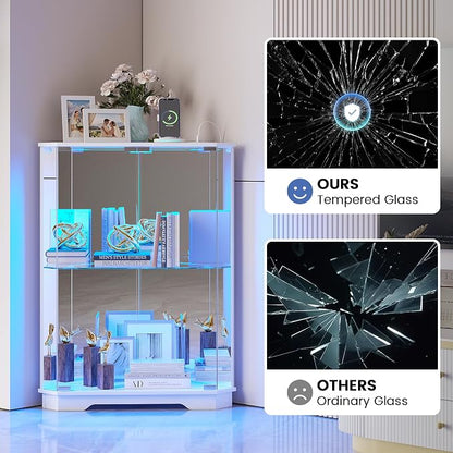Corner Display Cabinet Set of 2 - Image 7