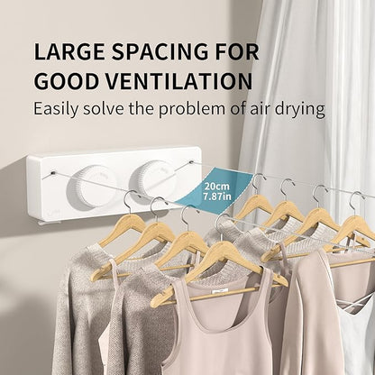Retractable Clothesline Heavy Duty Clothes Drying Laundry Line Wall Mounted - Image 7