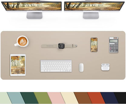 Extra Large Desk pad, Leather Desk Pad Protector, Office Desk Mat, Mouse Pad by cebowa