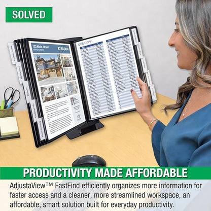 Ultimate Office AdjustaView FastFind 10-Pocket Desktop Reference Display - Image 3