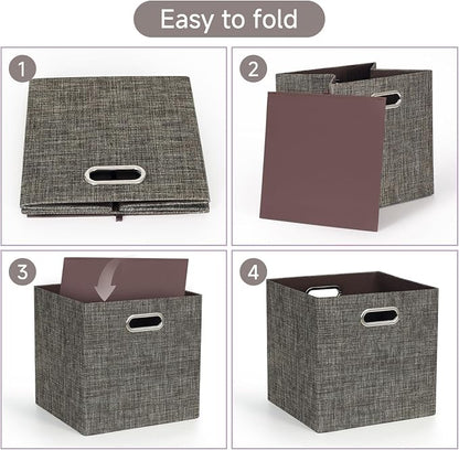 Posprica Storage Basket Bins, 13×13 Foldable Storage Boxes Containers - Image 4