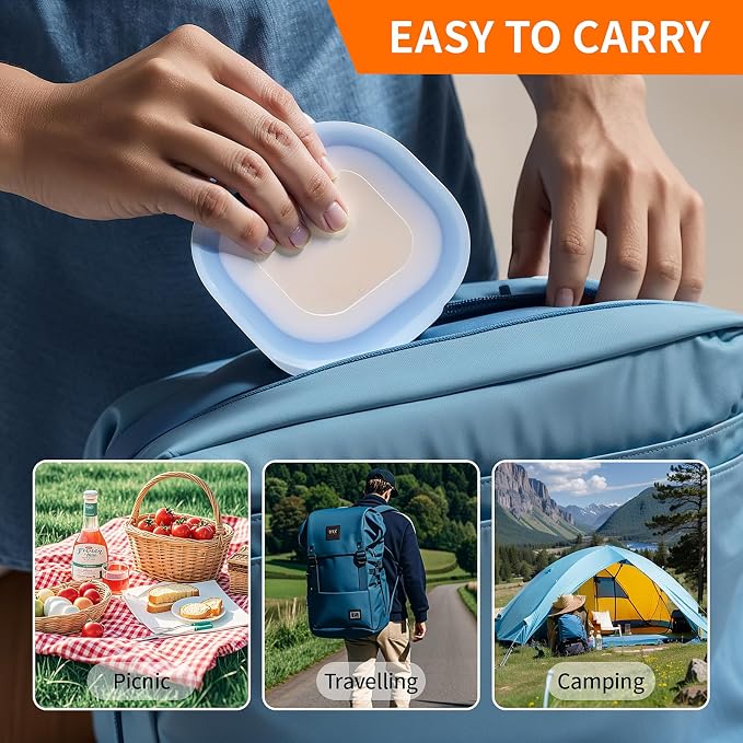 Silicone Cheese Container for Refrigerator, Snack Food Storage Container Box - Image 5