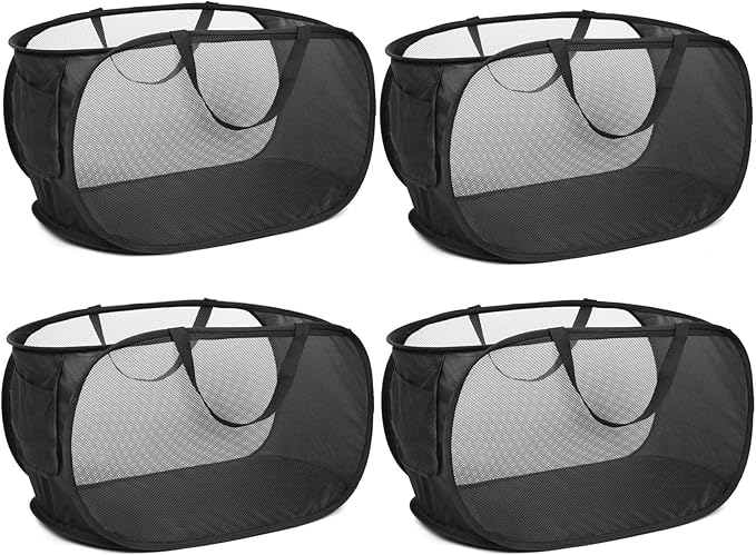 4 Pack Collapsible Laundry Baskets, Foldable Laundry Basket by Bemkoo
