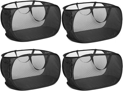 4 Pack Collapsible Laundry Baskets, Foldable Laundry Basket by Bemkoo