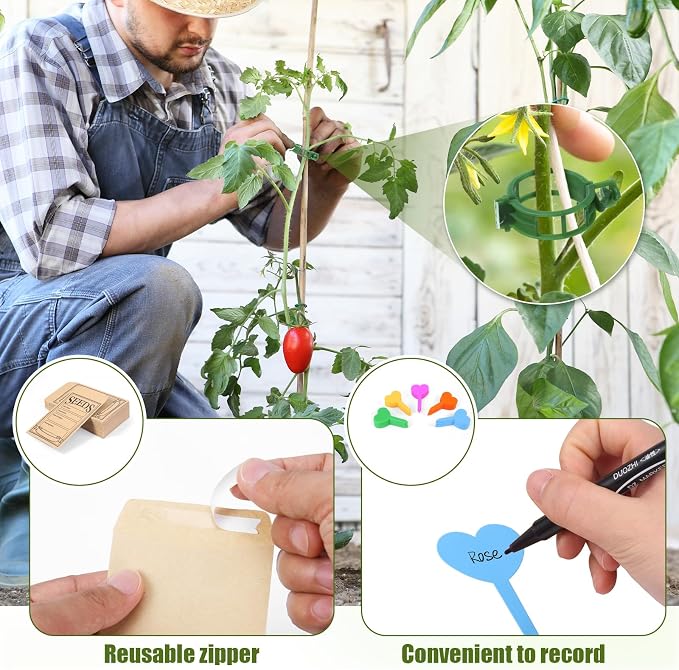 Seed box, Seed storage box, Garden seed organizer | 50 Seed Envelopes, 100 - Image 6