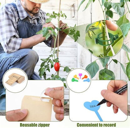 Seed box, Seed storage box, Garden seed organizer | 50 Seed Envelopes, 100 - Image 6
