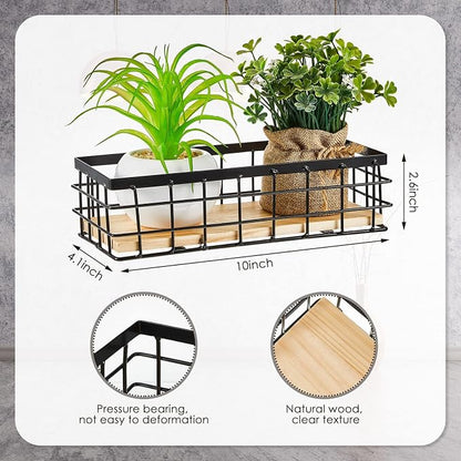 2 Pcs Metal Small Wire Basket Wall Hanging Wire Basket Hang Small Bathroom - Image 2