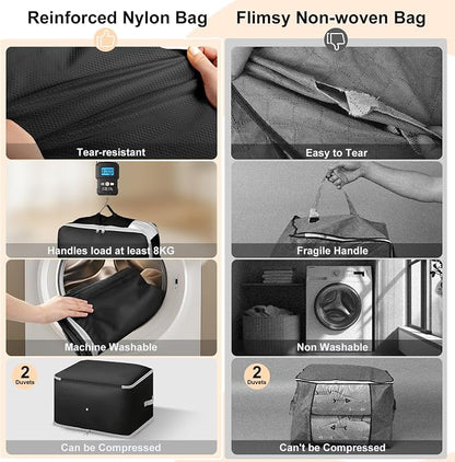 Comforter Storage Bag - 130L Large Capacity Blanket Storage Bags 3-Layer Ultra - Image 4