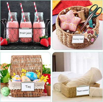 Basket Bin Labels Clips Label Holders Stainless Label Holders Removable Metal - Image 5