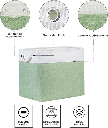 Bidtakay Large Storage Baskets for Nursery Toy Organizer Collapsible Organizing - Image 8