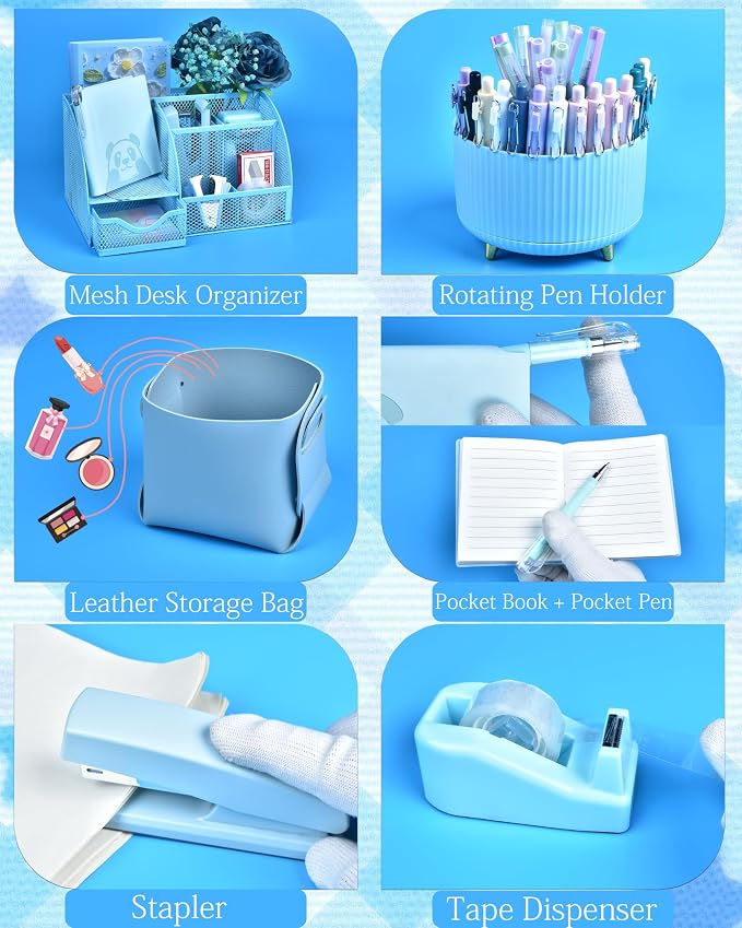 Blue Desk Accessories and Organizers - Image 4
