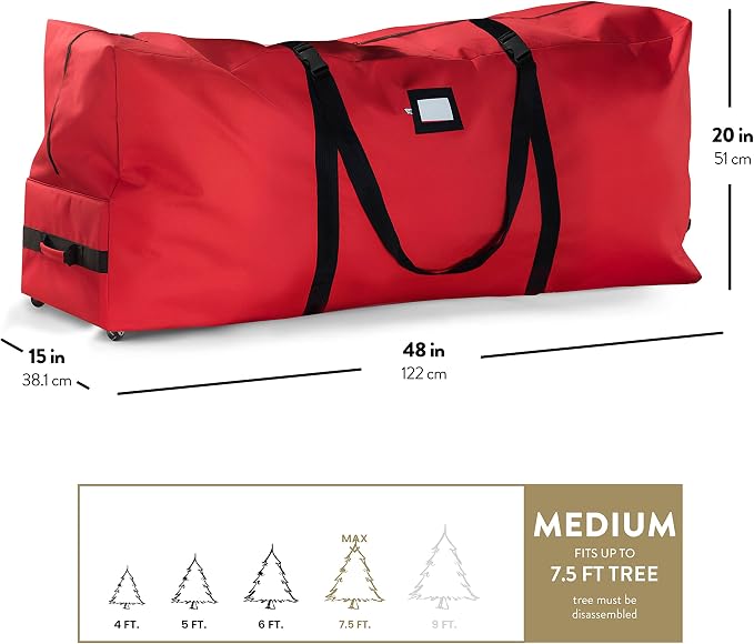 ZOBER 600D Oxford Fabric Rolling Christmas Tree Storage Bag - Image 6