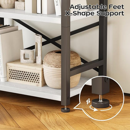 Homeiju Organization and Storage, 5 Tier Bookshelf, Tall Bookcase - Image 7