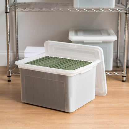 IRIS USA 4-Pack 35 Qt. Letter File Box - Image 7