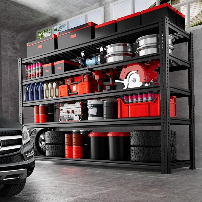 Storage Shelves, Garage Shelving Heavy Duty 3300 LBS Capacity, 5 Tier Utility - Image 2