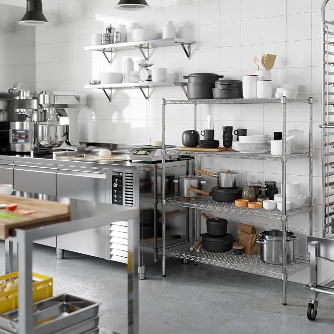 18" Deep x 42" Wide x 54" Height Wire Shelving Kit | 4-Tier | NSF Commercial - Image 6