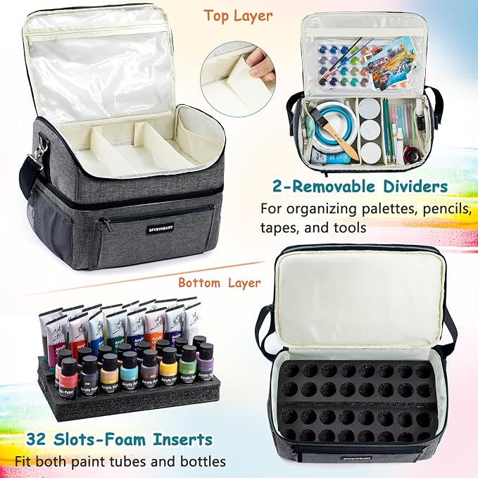 Acrylic Paint Organizer Bag - Image 3