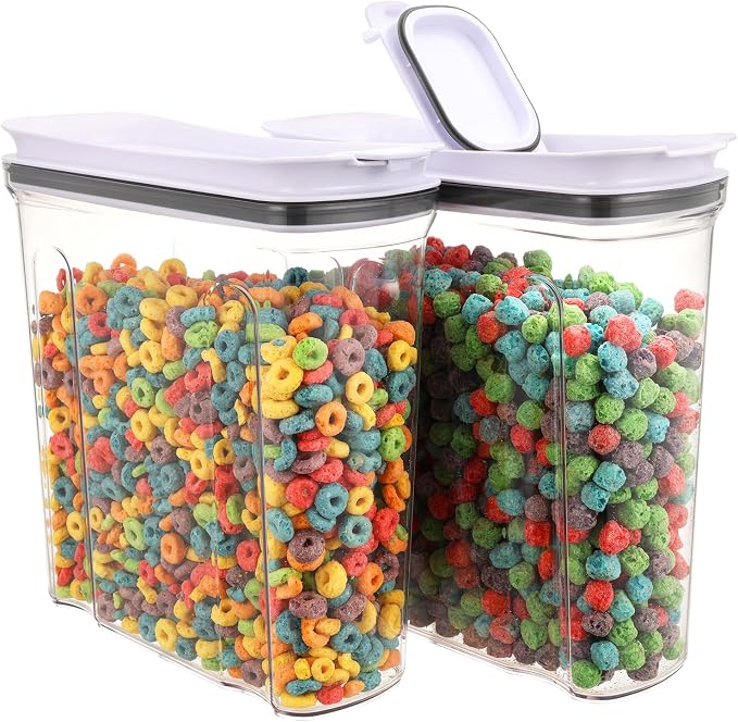 FreshKeeper Cereal Containers Storage Set, Airtight Food Storage Container by FreshKeeper