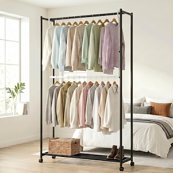 OPKING Double Hanging Closet Rod Extenders Adjustable Width & Height White | - Image 7