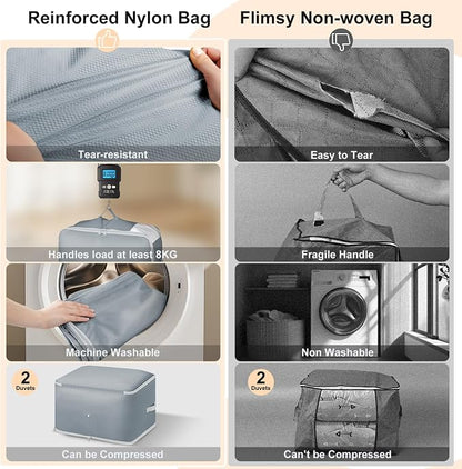 Comforter Storage Bag - 130L Large Capacity Blanket Storage Bags 3-Layer Ultra - Image 4
