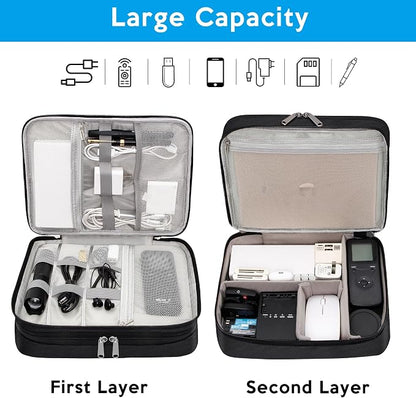 CILLA Electronic Organizer Travel Case, Travel Cord Organizer Case Portable - Image 7