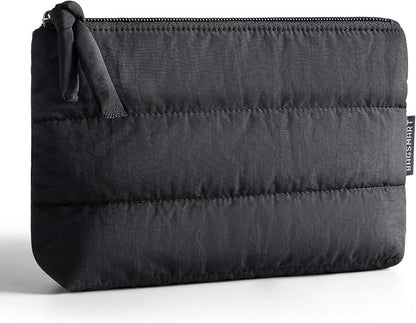 BAGSMART Small Makeup Bag for Women, Puffy Travel Cosmetic Organizer, by BAGSMART