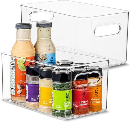 primebox Plastic Food Storage 2 Pack Clear Container Bin by primebox