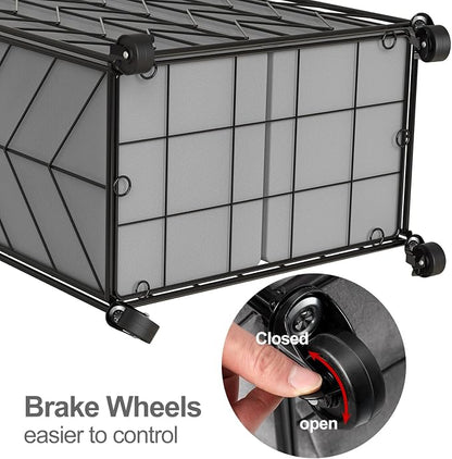WOWLIVE Laundry Basket with Wheels, Heavy Duty Laundry Hamper with Wood Lid - Image 7