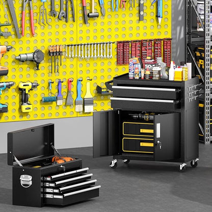 Greenvelly Metal Tool Chest, 8-Drawer Rolling Tool Cart - Image 2