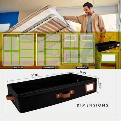 HOMELUX THEORY 2pc Under Bed Storage Containers, Bedroom Under the Bed Drawer - Image 2