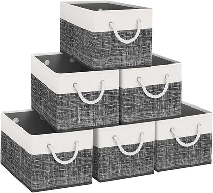Storage Bins 6-Pack, Foldable Storage Baskets by Fabtotes
