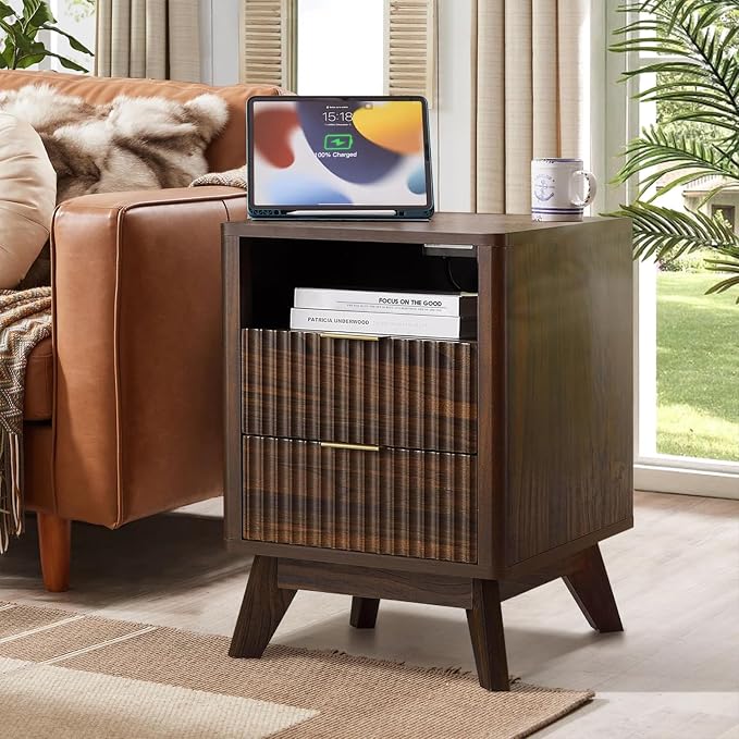 Fluted Nightstand by Expandyourspacewithendlesspossibilities
