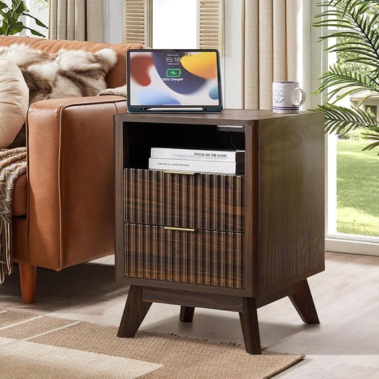 Fluted Nightstand by Expandyourspacewithendlesspossibilities