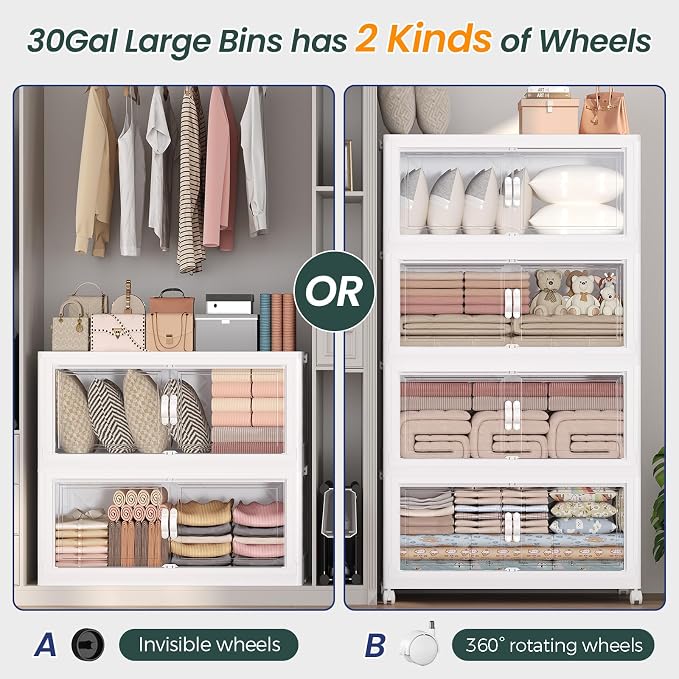 600QT Extra Large Stackable Storage Bins - Image 7
