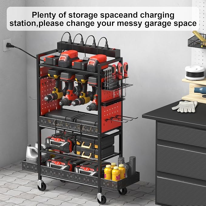CCCEI Garage Power Tools Organizer Cart - Image 7