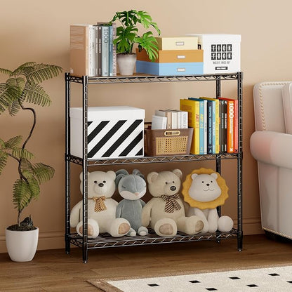 Homeiju 3-Tier Storage Rack, 29.8" Wide Heavy Duty Metal Shelving Unit - Image 2