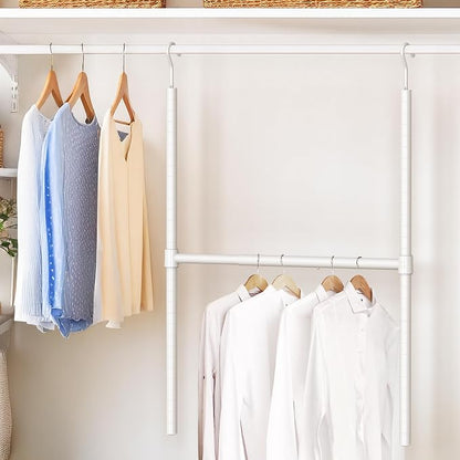 Simple Houseware Adjustable Closet Hanging Rod - Image 2