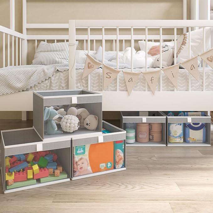 Linen Closet Organizers and Storage, Closet Storage Bins Basket Organizer - Image 4
