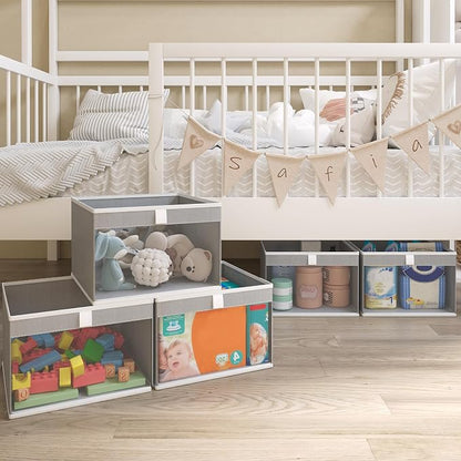 Linen Closet Organizers and Storage, Closet Storage Bins Basket Organizer - Image 4