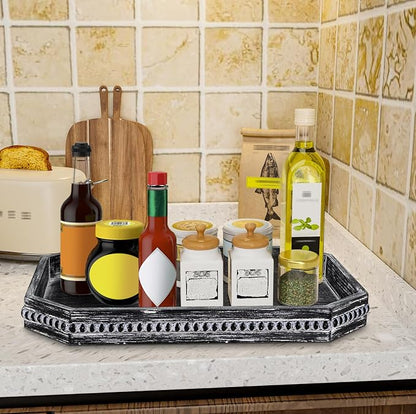 MAONAME Wood Serving Tray, Farmhouse Wooden Tray - Image 7