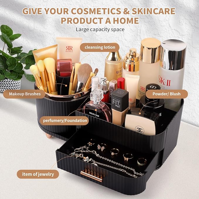 Makeup Organizer for Vanity, Cosmetic Display Case - Image 5