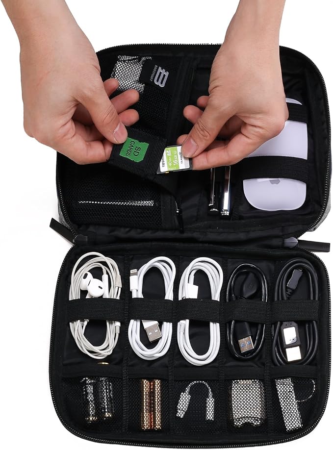BAGSMART Electronics Organizer Travel Case, Small Cord Bag - Image 3