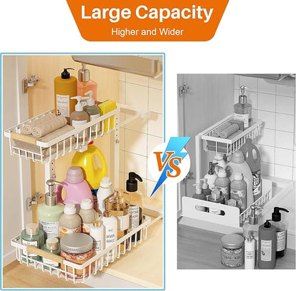 REALINN Under Sink Organizer, Height Adjustable Under Sink Organizers and - Image 4